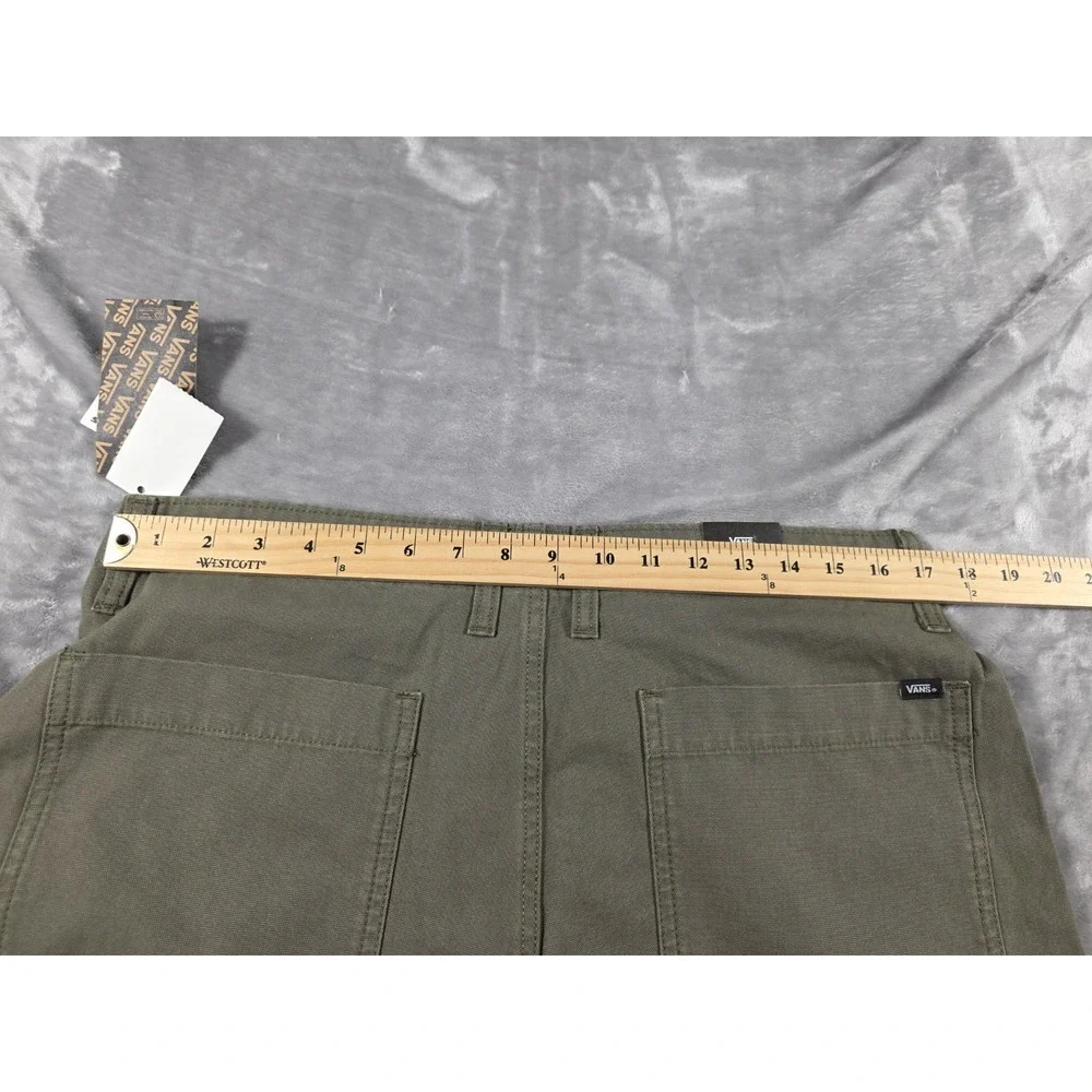 NWT Vans Women's Size 31 (34x31) Olive Green Canvas Arroyo Wide Leg Cargo Pants - Picture 8 of 10